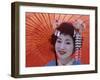 Portrait, Apprentice Geisha (Maiko), Woman Dressed in Traditional Costume, Japan-null-Framed Premium Photographic Print