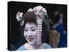 Portrait, Apprentice Geisha (Maiko), Woman Dressed in Traditional Costume, Japan-null-Stretched Canvas