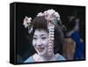Portrait, Apprentice Geisha (Maiko), Woman Dressed in Traditional Costume, Japan-null-Framed Stretched Canvas