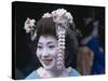 Portrait, Apprentice Geisha (Maiko), Woman Dressed in Traditional Costume, Japan-null-Stretched Canvas