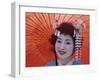 Portrait, Apprentice Geisha (Maiko), Woman Dressed in Traditional Costume, Japan-null-Framed Photographic Print