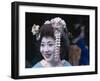 Portrait, Apprentice Geisha (Maiko), Woman Dressed in Traditional Costume, Japan-null-Framed Photographic Print