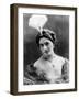 Portrait around, 1900 of the famous Dutch dancer MATA HARI, in a white dress (b/w photo)-null-Framed Photo