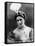 Portrait around, 1900 of the famous Dutch dancer MATA HARI, in a white dress (b/w photo)-null-Framed Stretched Canvas