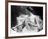 Portrait around, 1900 of the famous Dutch dancer MATA HARI, in a white dress (b/w photo)-null-Framed Photo