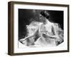 Portrait around, 1900 of the famous Dutch dancer MATA HARI, in a white dress (b/w photo)-null-Framed Photo