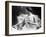 Portrait around, 1900 of the famous Dutch dancer MATA HARI, in a white dress (b/w photo)-null-Framed Photo