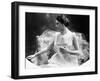 Portrait around, 1900 of the famous Dutch dancer MATA HARI, in a white dress (b/w photo)-null-Framed Photo