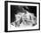 Portrait around, 1900 of the famous Dutch dancer MATA HARI, in a white dress (b/w photo)-null-Framed Photo