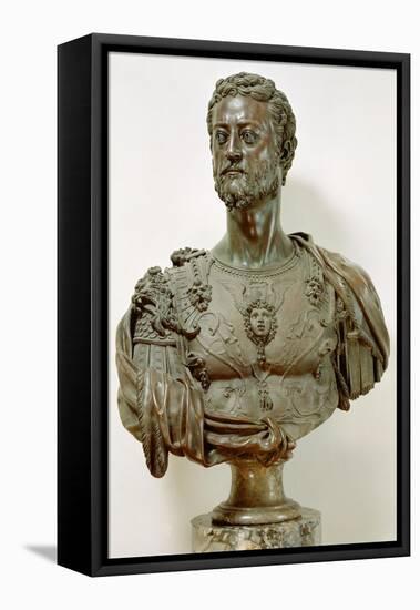 Portrait Bust of Cosimo I De' Medici-Benvenuto Cellini-Framed Stretched Canvas