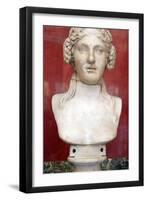 Portrait Bust of Dionysus, God of Wine and Patron of Wine Making-null-Framed Photographic Print