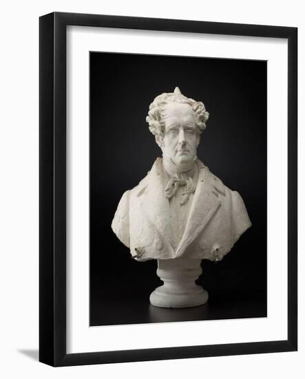 Portrait Bust of François René De Chateaubriand, 1828-1829 (Original Plaster, Pointed for Transfer)-Pierre Jean David d'Angers-Framed Giclee Print