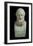 Portrait Bust of Herodotus, Copy of Greek 4th Century BC Original-null-Framed Giclee Print