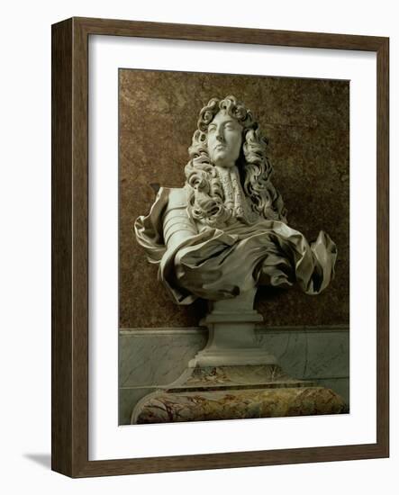 Portrait Bust of Louis XIV, 1665-Giovanni Lorenzo Bernini-Framed Giclee Print