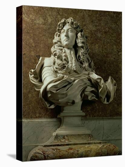 Portrait Bust of Louis XIV, 1665-Giovanni Lorenzo Bernini-Stretched Canvas