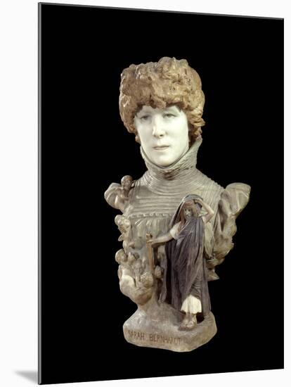Portrait Bust of Sarah Bernhardt by Jean Leon Gerome-null-Mounted Photographic Print