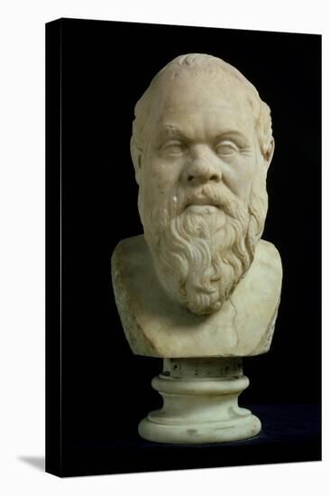 Portrait Bust of Socrates, Copy of Greek Early 4th Century BC Original-null-Stretched Canvas