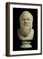 Portrait Bust of Socrates, Copy of Greek Early 4th Century BC Original-null-Framed Giclee Print