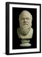 Portrait Bust of Socrates, Copy of Greek Early 4th Century BC Original-null-Framed Giclee Print