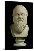 Portrait Bust of Socrates, Copy of Greek Early 4th Century BC Original-null-Mounted Giclee Print