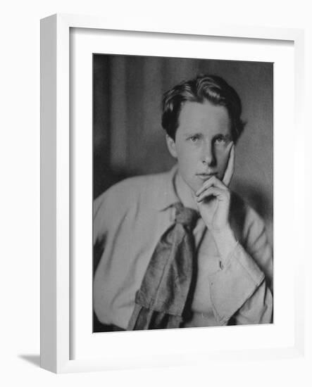 Portrait by Sherril Schell of British Poet Rupert Brooke-null-Framed Photographic Print