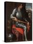 Portrait D'alessandro De Medicis (1511-1537) En Armure (Portrait of Alessandro De Medici in Armour)-Giorgio Vasari-Stretched Canvas
