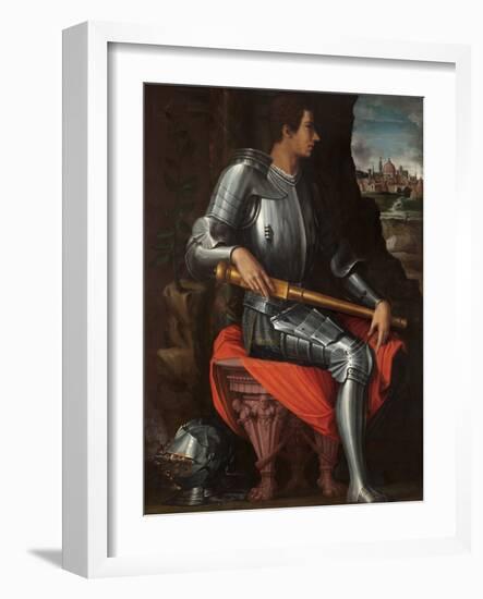 Portrait D'alessandro De Medicis (1511-1537) En Armure (Portrait of Alessandro De Medici in Armour)-Giorgio Vasari-Framed Giclee Print