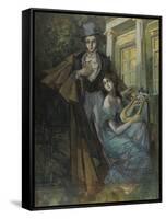 Portrait D'alexandre Pouchkine (1799-1837) Et Sa Muse  (Pushkin and the Muse) Peinture De Konstant-Konstantin Alekseevich Korovin-Framed Stretched Canvas