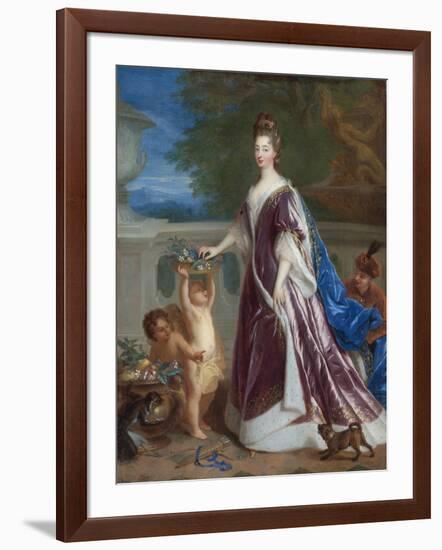 Portrait D'elisabeth-Charlotte (Elisabeth Charlotte) De Baviere Ou Du Palatinat (1652-1722)  (Eliz-Francois de Troy-Framed Giclee Print