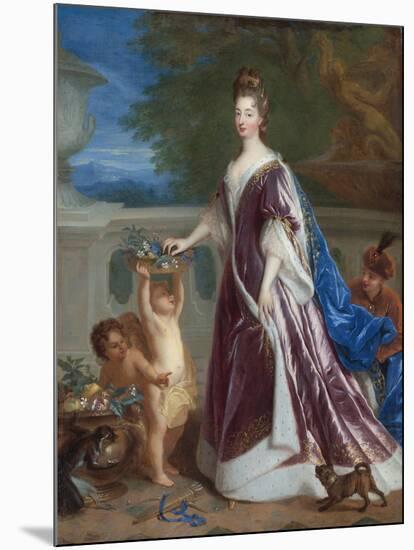 Portrait D'elisabeth-Charlotte (Elisabeth Charlotte) De Baviere Ou Du Palatinat (1652-1722)  (Eliz-Francois de Troy-Mounted Giclee Print