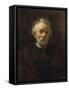 Portrait d'homme âgé dit portrait du frère de Rembrandt-Rembrandt van Rijn-Framed Stretched Canvas