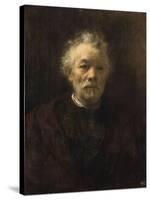 Portrait d'homme âgé dit portrait du frère de Rembrandt-Rembrandt van Rijn-Stretched Canvas