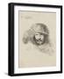 Portrait d'homme au chapeau à plume dit autoportrait-Giovanni Benedetto Castiglione-Framed Giclee Print