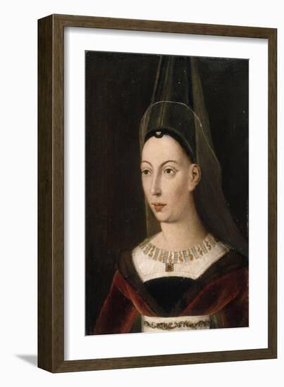 Portrait d'Isabelle de Bourbon, seconde femme de Charles le Téméraire, morte en 1465-null-Framed Giclee Print