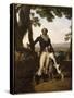 Portrait d'un chasseur avec ses chiens dans un paysage, dit Portrait d'Alexandre Dumas père-Louis Gauffier-Stretched Canvas