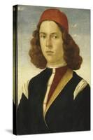 Portrait d'un jeune homme-Domenico Ghirlandaio-Stretched Canvas