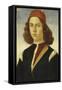 Portrait d'un jeune homme-Domenico Ghirlandaio-Framed Stretched Canvas