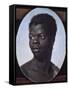 Portrait d'un jeune noir-Maurice Quentin de La Tour-Framed Stretched Canvas