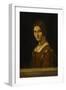 Portrait d'une dame de la cour de Milan, dit à tort "la belle ferronnière"-Léonard de Vinci-Framed Giclee Print