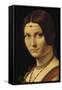 Portrait d'une dame de la cour de Milan, dit à tort "la belle ferronnière"-Léonard de Vinci-Framed Stretched Canvas