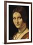 Portrait d'une dame de la cour de Milan, dit à tort "la belle ferronnière"-Léonard de Vinci-Framed Giclee Print