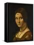 Portrait d'une dame de la cour de Milan, dit à tort "la belle ferronnière"-Léonard de Vinci-Framed Stretched Canvas