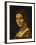 Portrait d'une dame de la cour de Milan, dit à tort "la belle ferronnière"-Léonard de Vinci-Framed Giclee Print