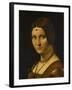 Portrait d'une dame de la cour de Milan, dit à tort "la belle ferronnière"-Léonard de Vinci-Framed Giclee Print