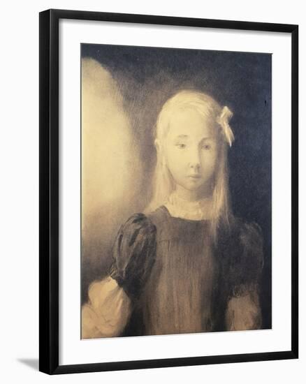 Portrait d'une Fillette Blonde: Jeanne Roberte, 1905-Odilon Redon-Framed Giclee Print