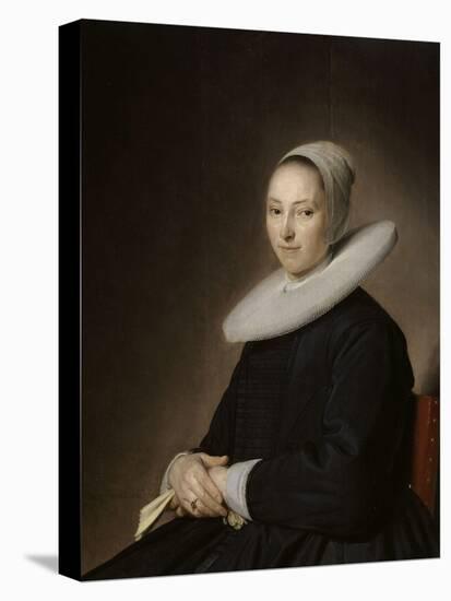 Portrait d'une jeune femme assise-Jan Cornelisz Verspronck-Stretched Canvas