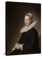 Portrait d'une jeune femme assise-Jan Cornelisz Verspronck-Stretched Canvas