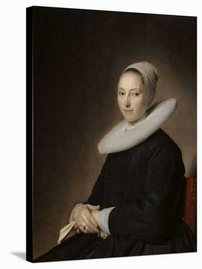 Portrait d'une jeune femme assise-Jan Cornelisz Verspronck-Stretched Canvas