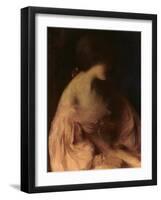 Portrait d'une Jeune Fille a Robe Rose-Edmond-francois Aman-jean-Framed Giclee Print