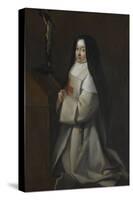 Portrait d'une jeune religieuse-null-Stretched Canvas